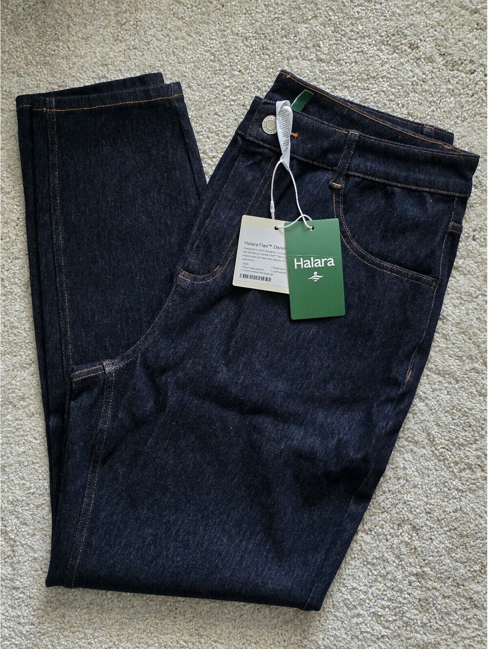Halara Dark Blue Denim Jeans Size L Regular